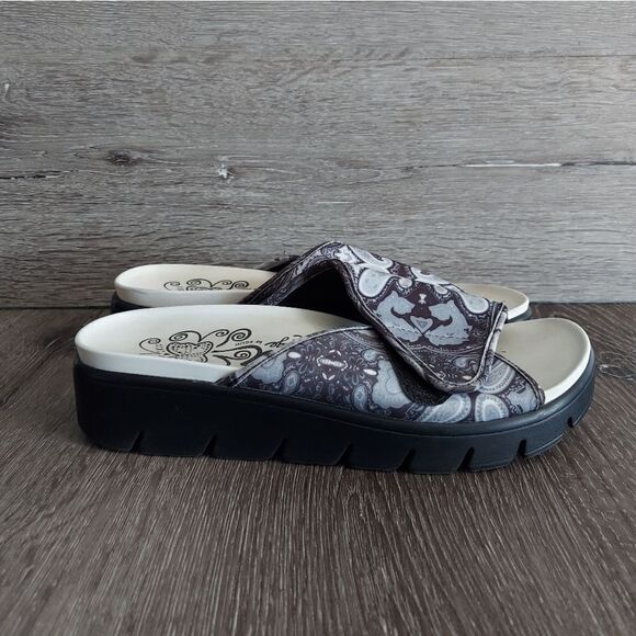 Alegria Airie Woodstock Black Platform Sandal 7-7.5 - Picture 1 of 11